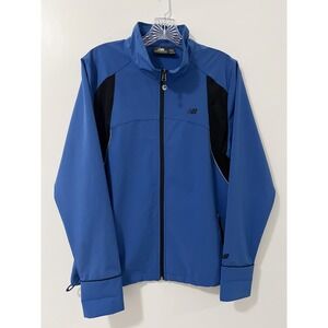 New Balance Women Blue Track Jacket Full Zip Athletic Workout Outerwear Size M
